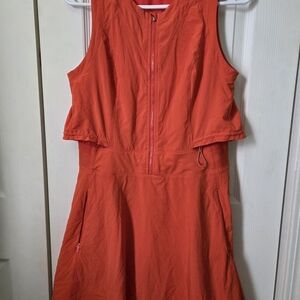 Women's Sleeveless Orange Dress